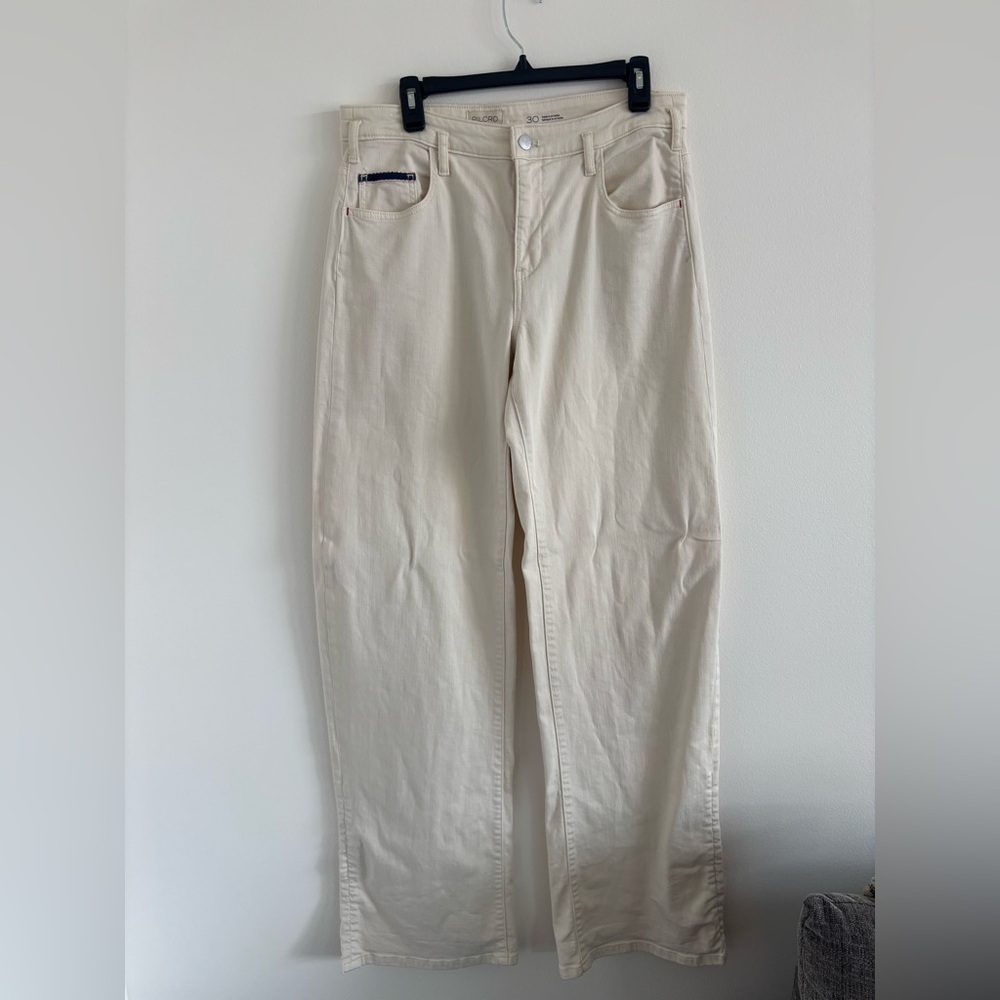 Pilcro Off-White Cuff Denim Pants